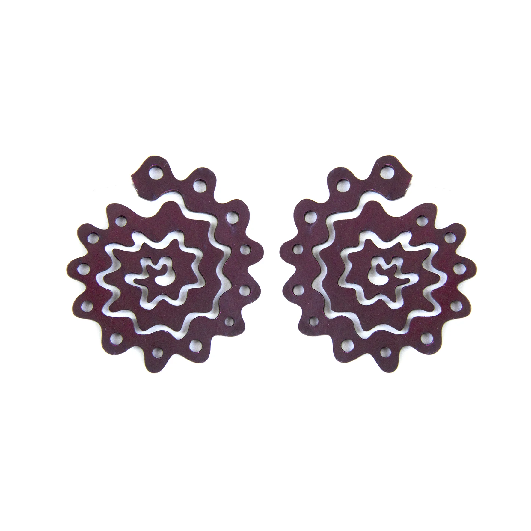 Ammonoidea Mini Plum earring .jpg