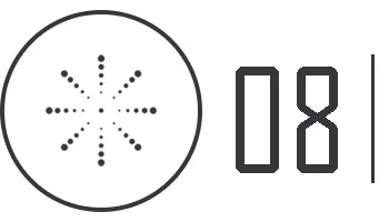 the number 8 with an action item