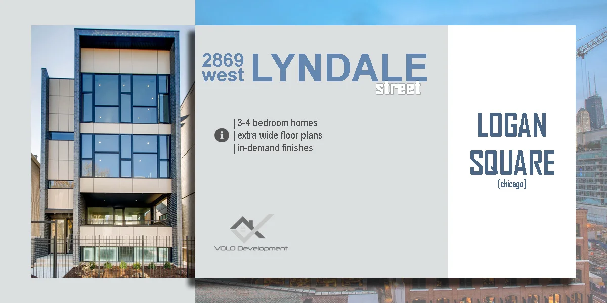new construction condo building in logan square located at 2869 w lyndale st, chicago.