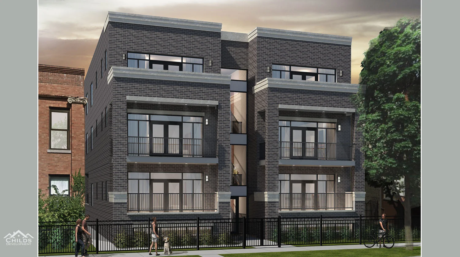 brick condo building