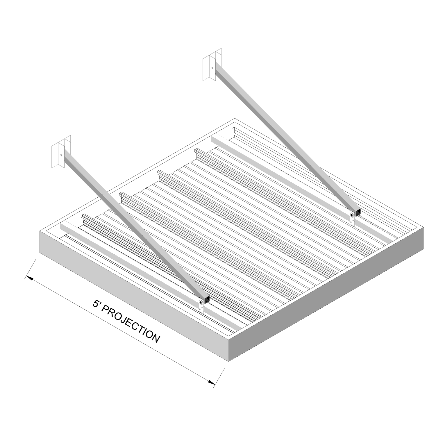 5' Projection Overhead Canopies