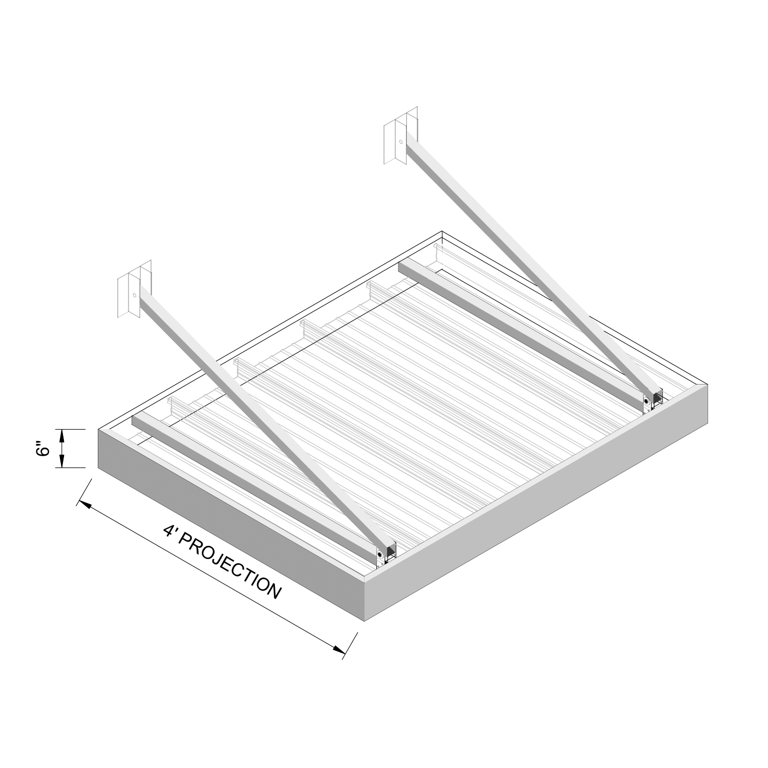 4' Projection Overhead Canopies