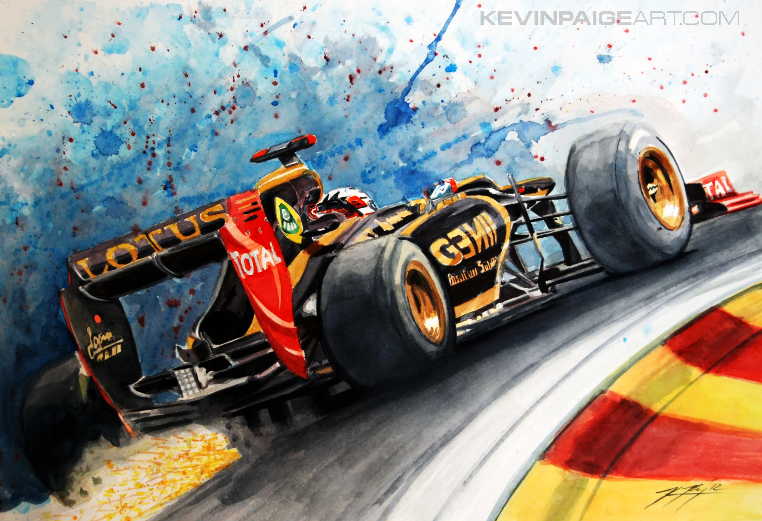 Kimi Eau Rouge 14"x20" 2012 Watercolor Sold