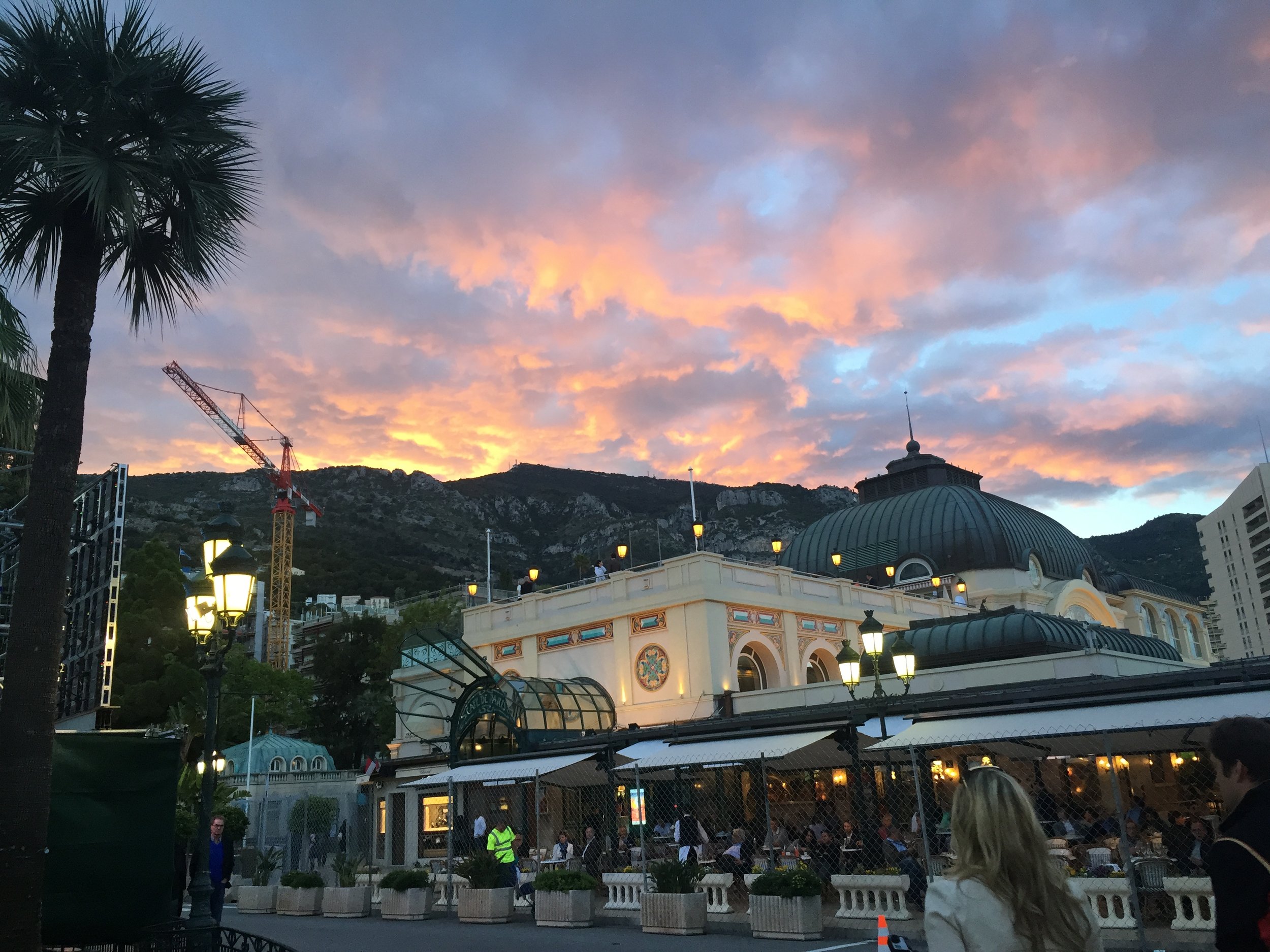 Cafe de Paris at sunset