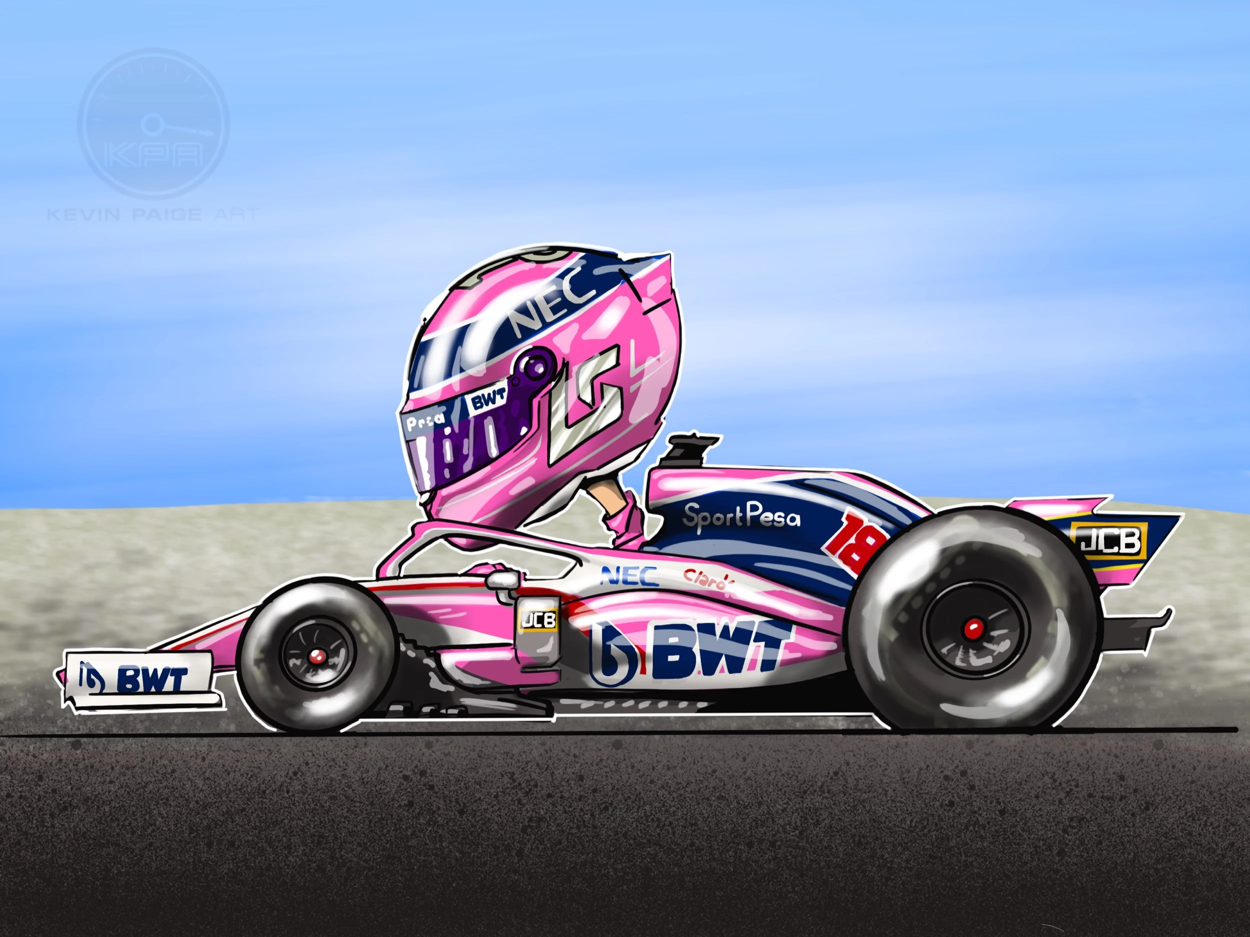 Lance Stroll Cartoon 2019