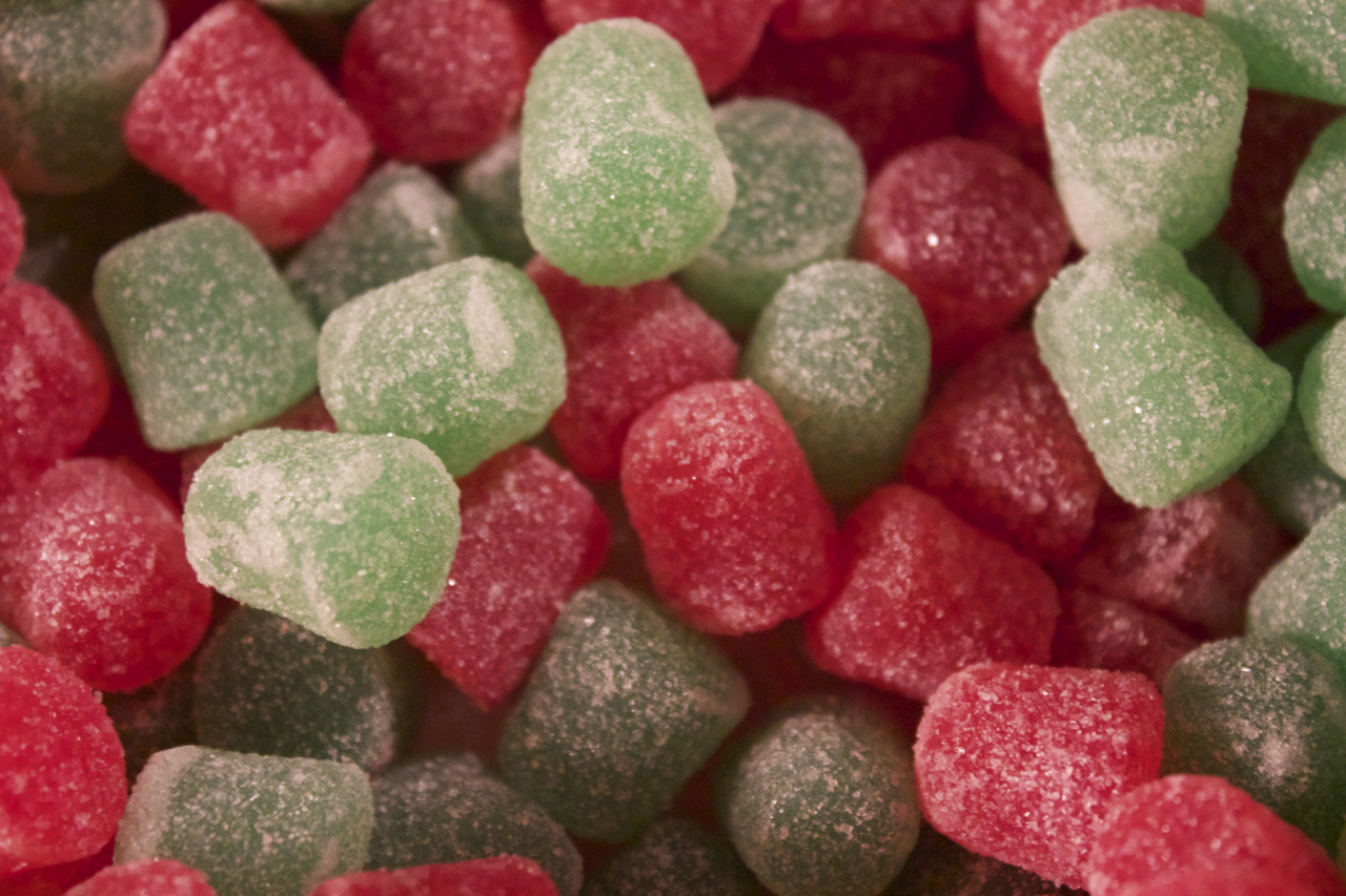 Spice drops close-up
