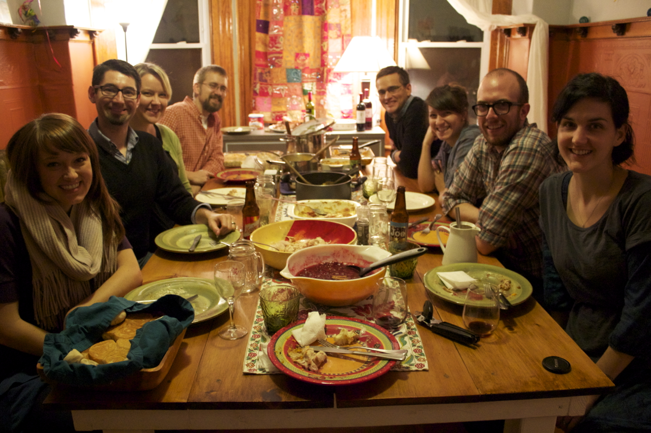 Post-dinner, pre-pie.