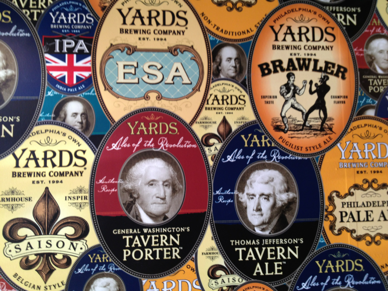 Yards Brewing Company, where we tasted the beers George Washington, Ben Franklin, and Thomas Jefferson would have drunk.