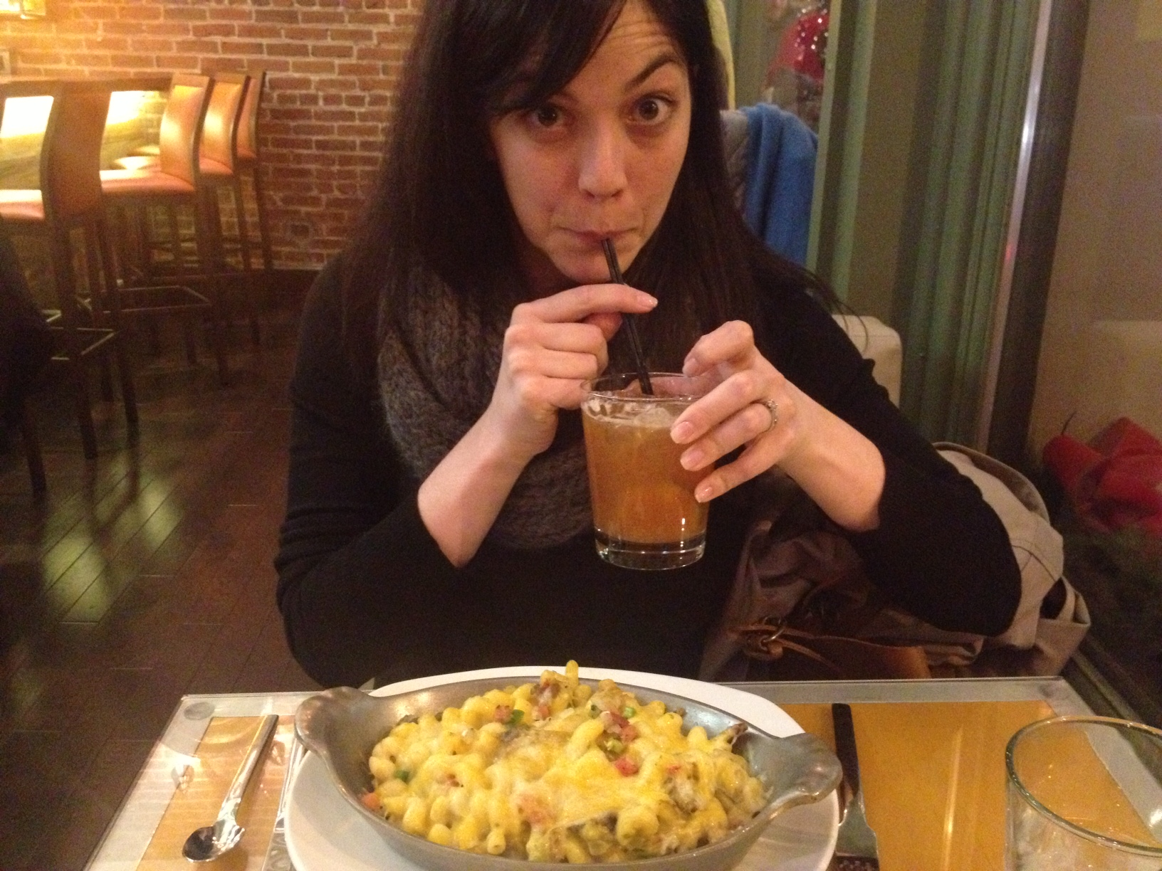 Per our server's recommendation, I ordered the green chile mac and cheese. I was not at all impressed.