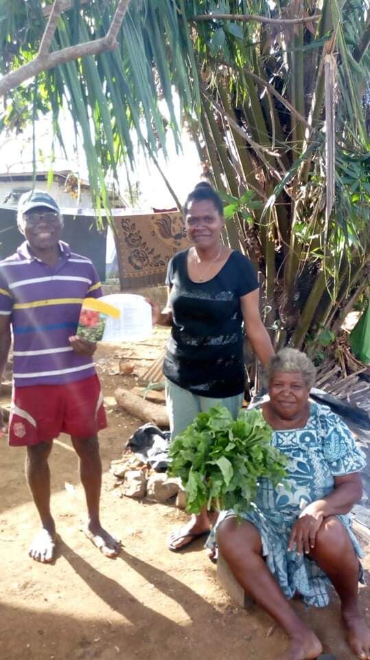   Friends of the Nation Youth Santo distributing food and seeds for backyard gardens to families in Santo that have lost their houses during tropical cyclone, Harold. 