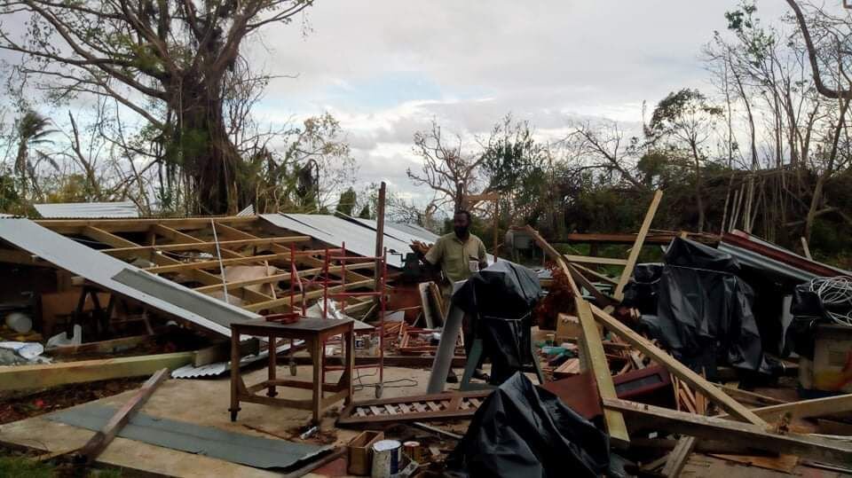  A community shop completely destroyed by tropical cyclone Harold. Mr. Alphonse’s shop.  