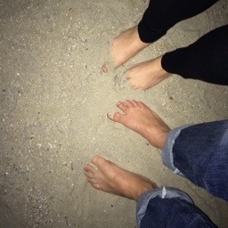Took a late night jaunt to the sea. No way would we be that close to the ocean and not stick our toes in!