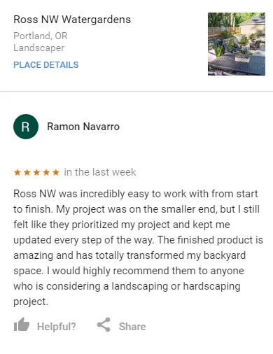 5 star landscape review portland oregon