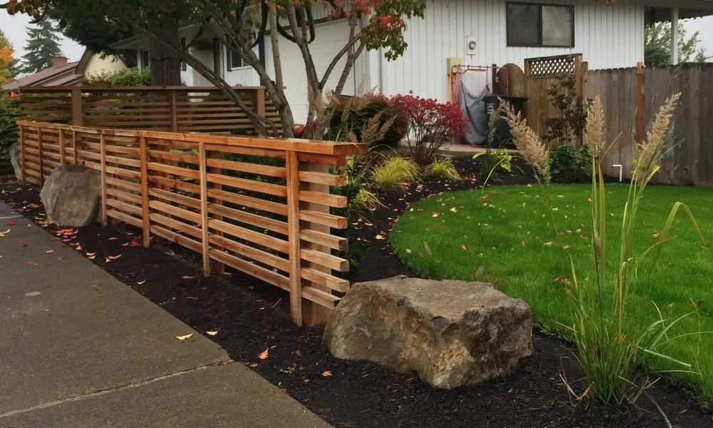  Boulders give neighborhood kids a place to sit while waiting for the bus. 