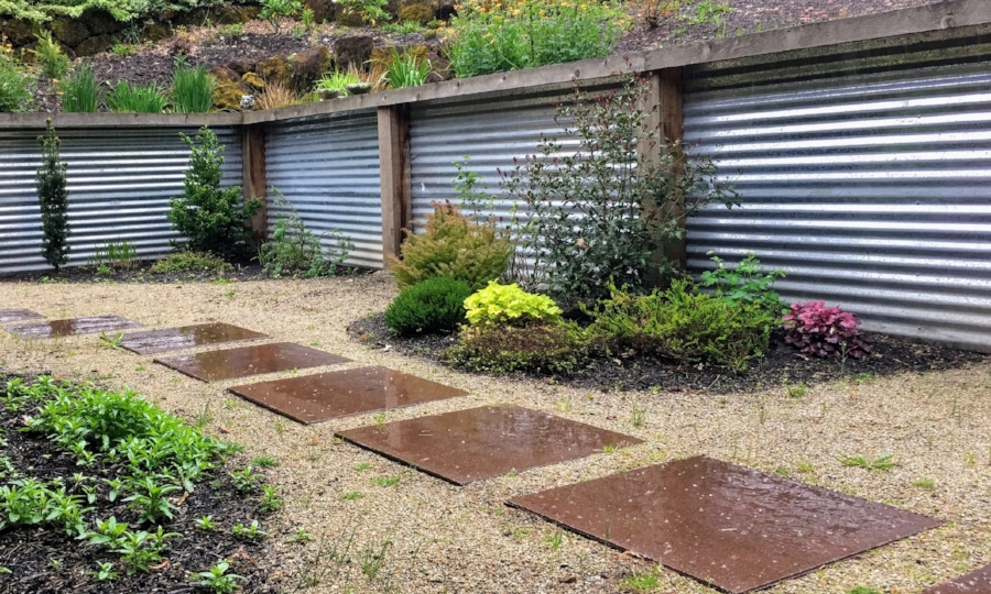 Lake Oswego Oregon Landscape Portfolio Ross Nw Watergardens Projects - Corrugated Galvanized Steel Retaining Wall Lake Oswego Oregon Landscape Portfolio Ross Nw Watergardens Projects - Corrugated Galvanized Steel Retaining Wall