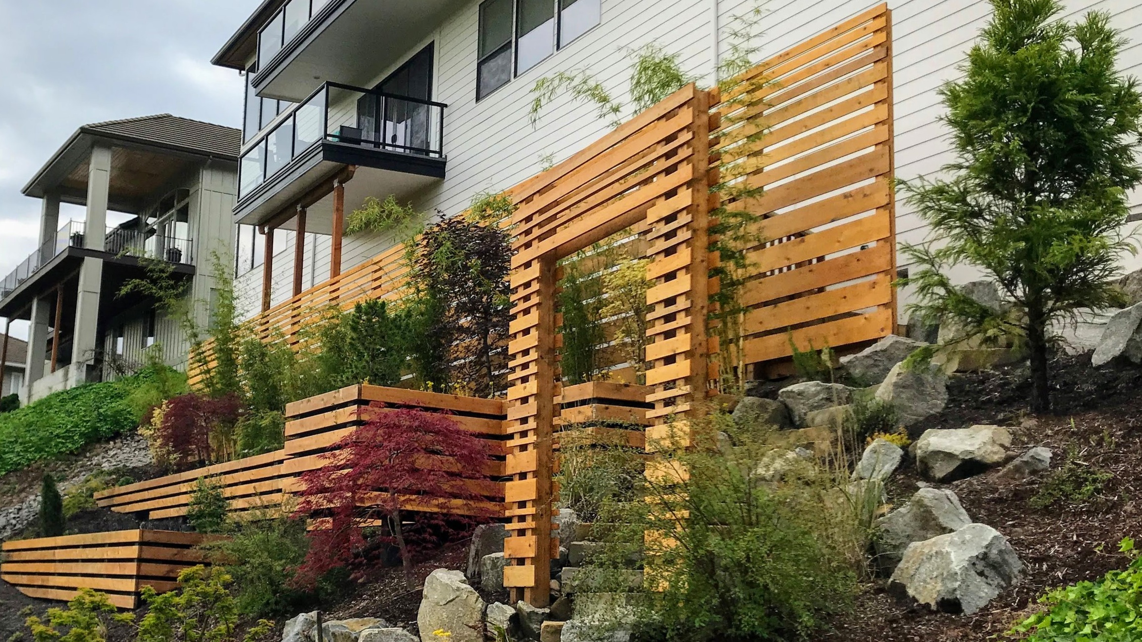  Modern backyard landscape design in Camas, WA 