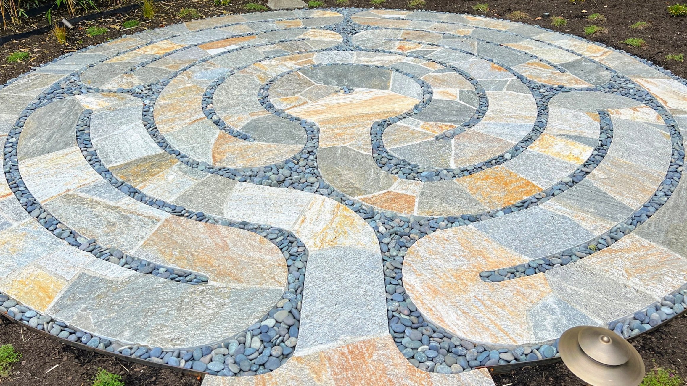  Quartzite flagstone labyrinth 