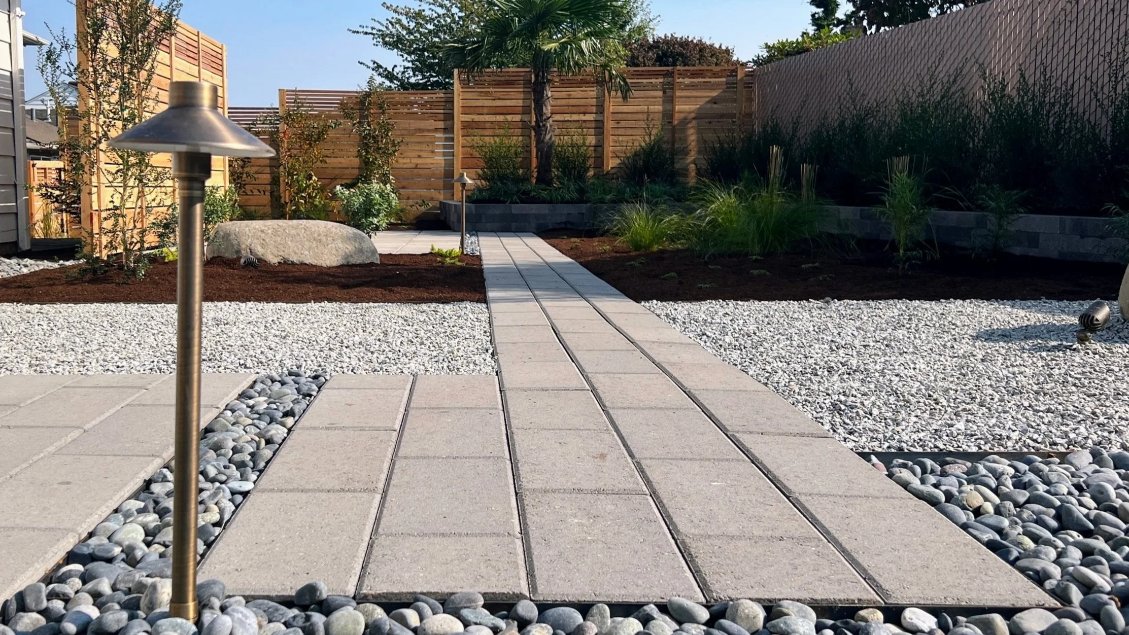  Modern paver walkway 