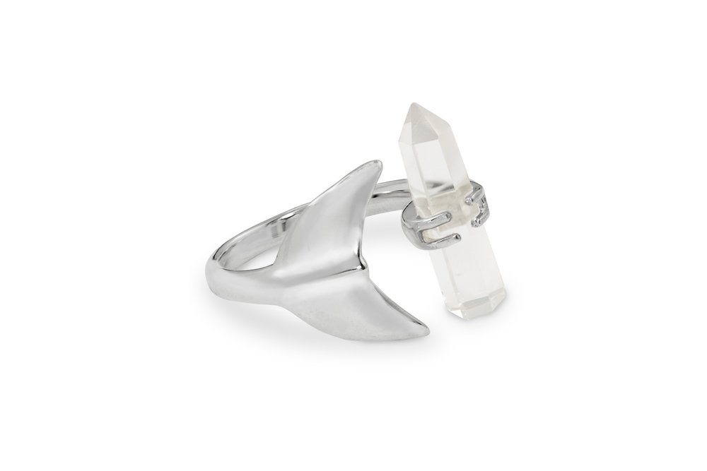 Moon Whale Tail Ring