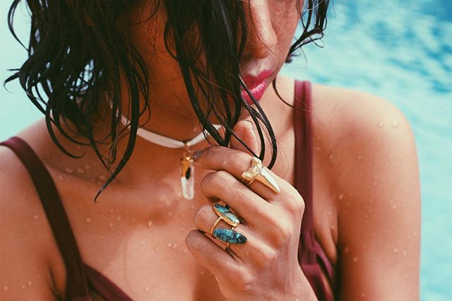 Missing Bangkok pool hangs with my friend Keaw. 💦 Thank you friends for supporting my little ring business 🙏 Use code SHELLYES for free shipping!
 #sharktooth #turquoise #travelthailand #thankful
