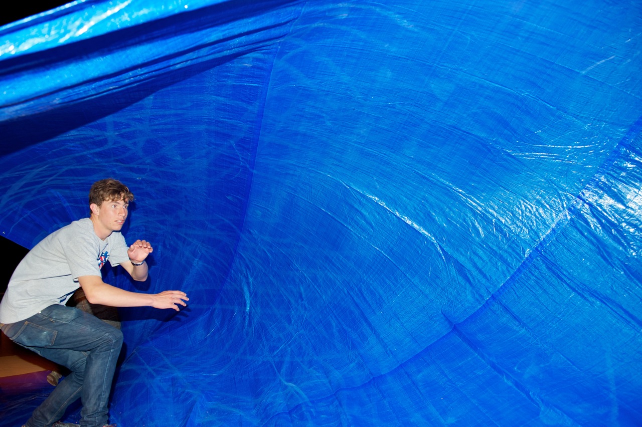 tarpaulin surf sliding