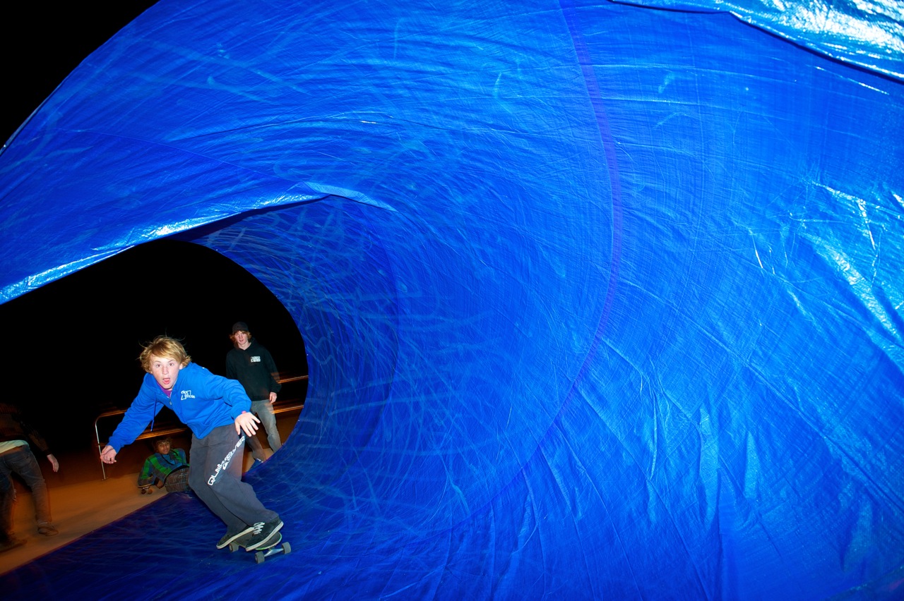 tarpaulin surf sliding