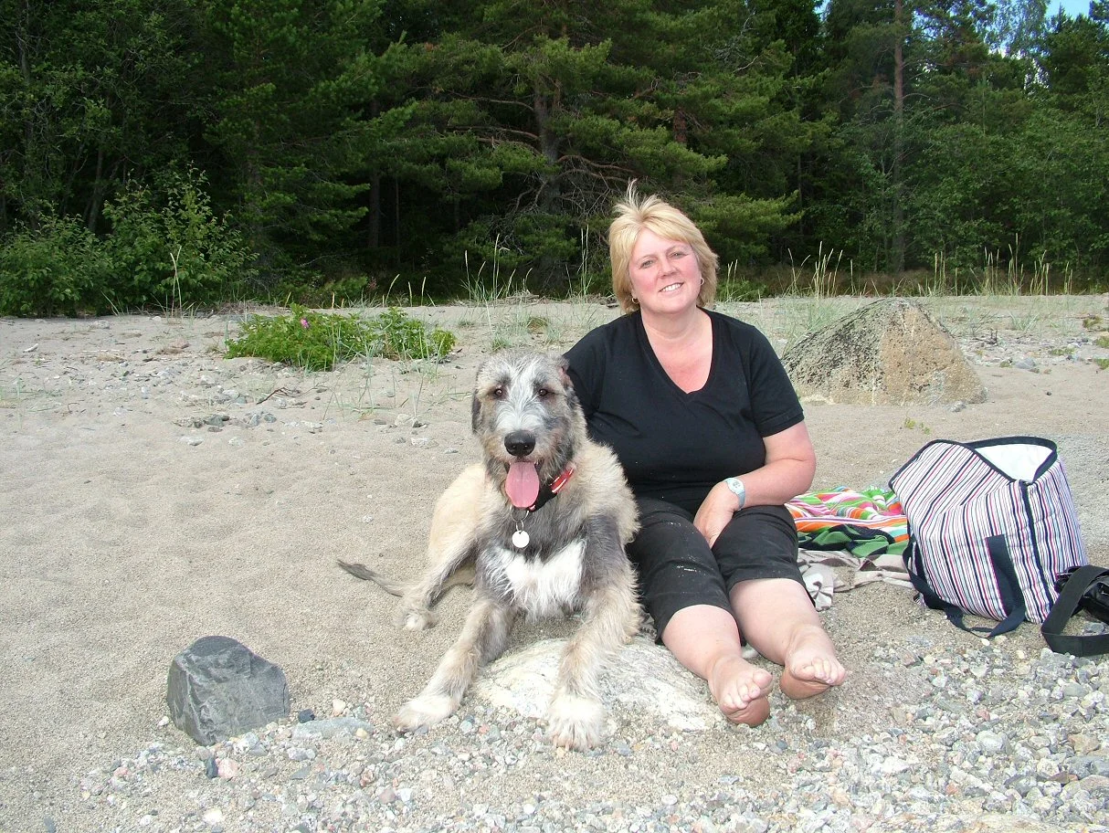 Suz and Ellie at Gullvic beach