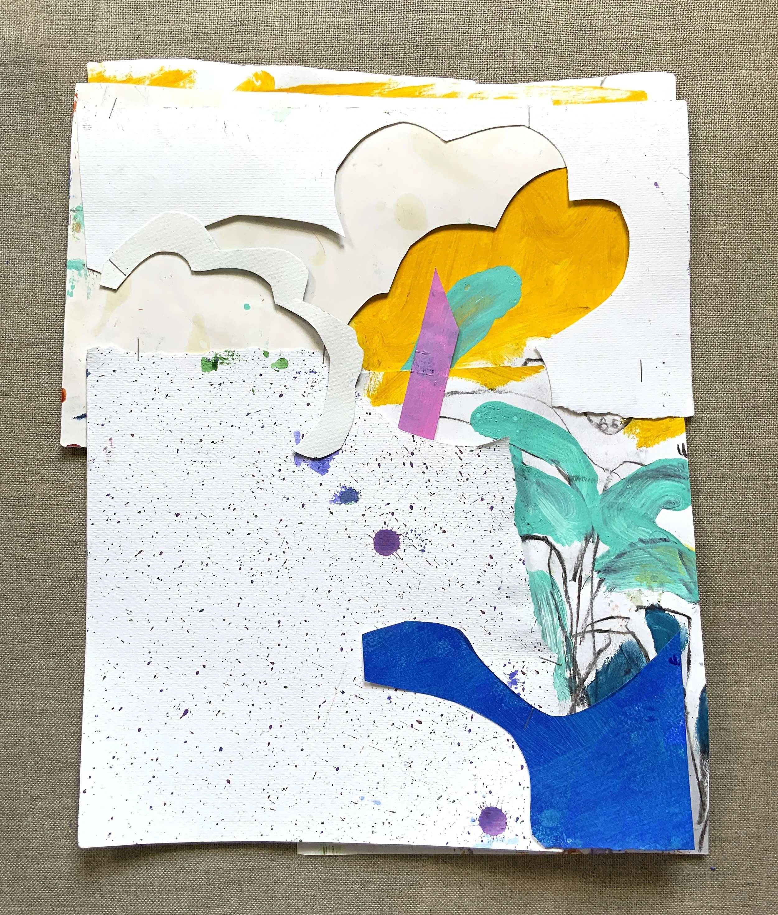  Found papers and staples  44 x 34 