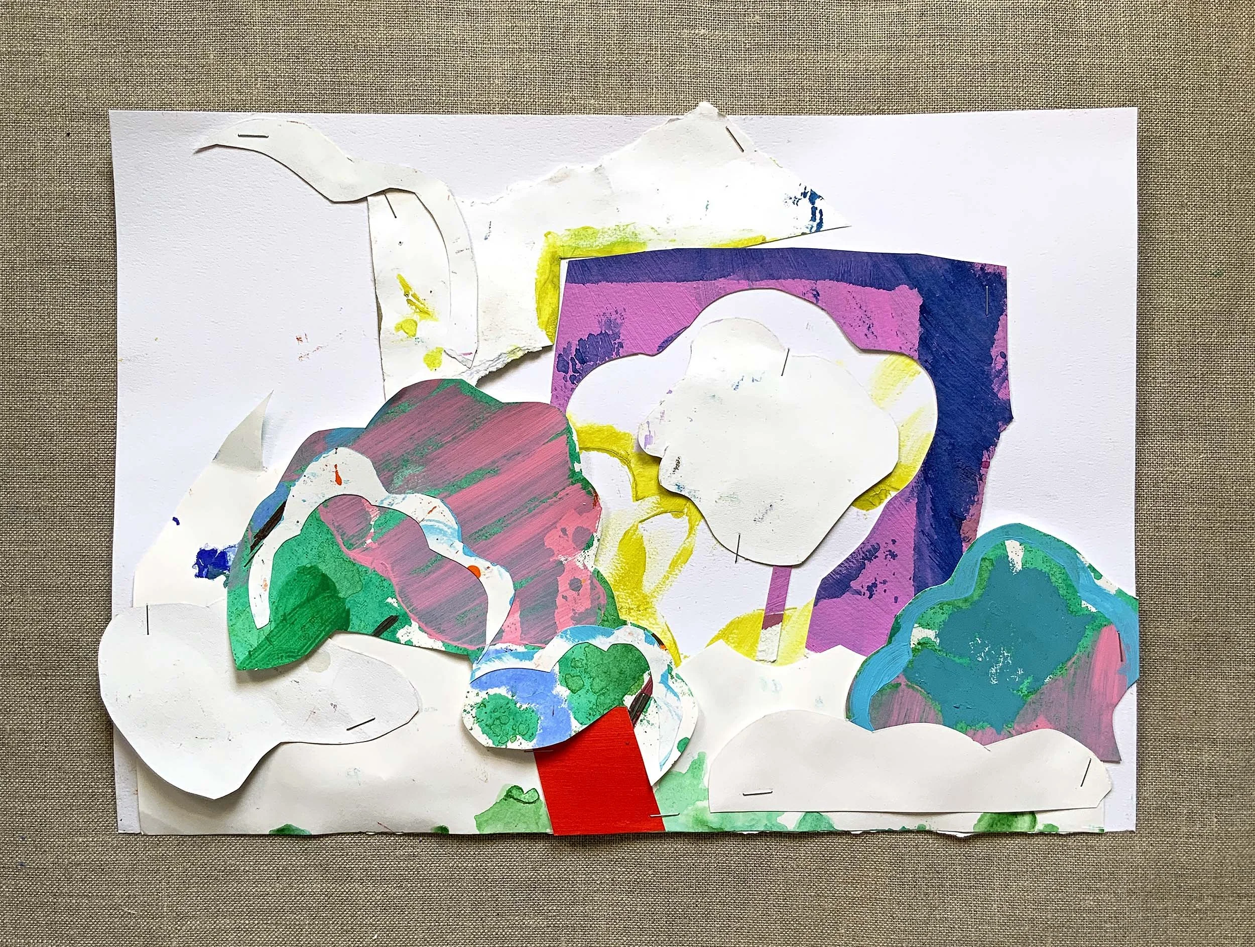  Found papers and staples  30 x 42cm 