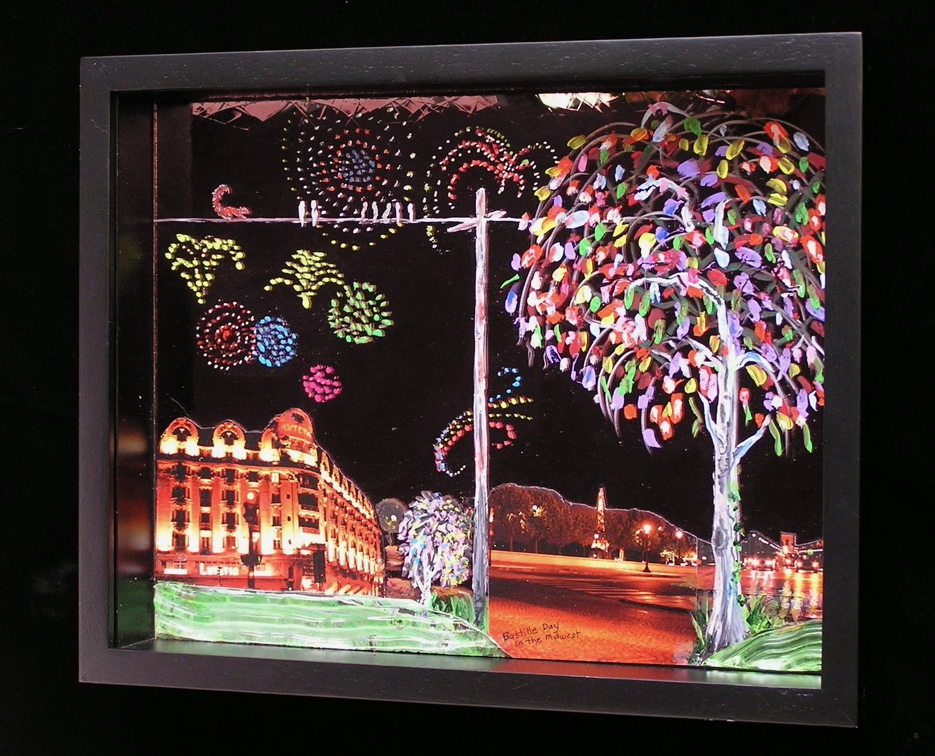 Bastille Day in the Midwest, 11" x 14" x 3"