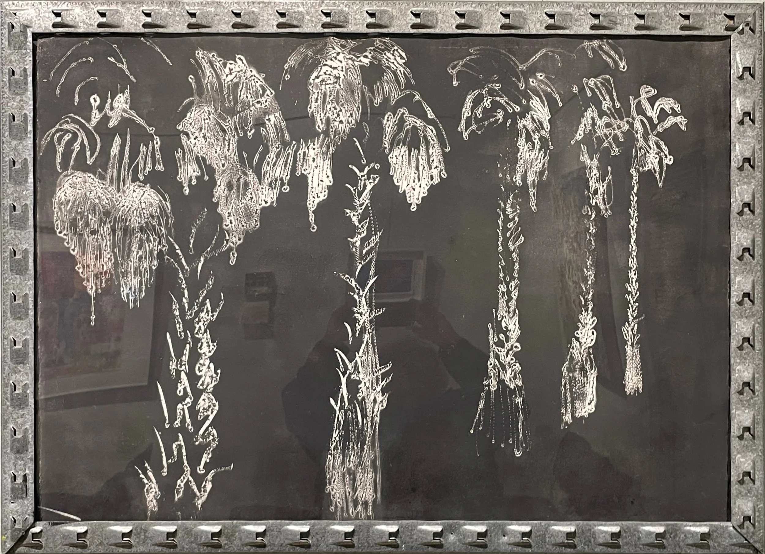 Palm Trees at Night, 25" x 34.25" x 1"