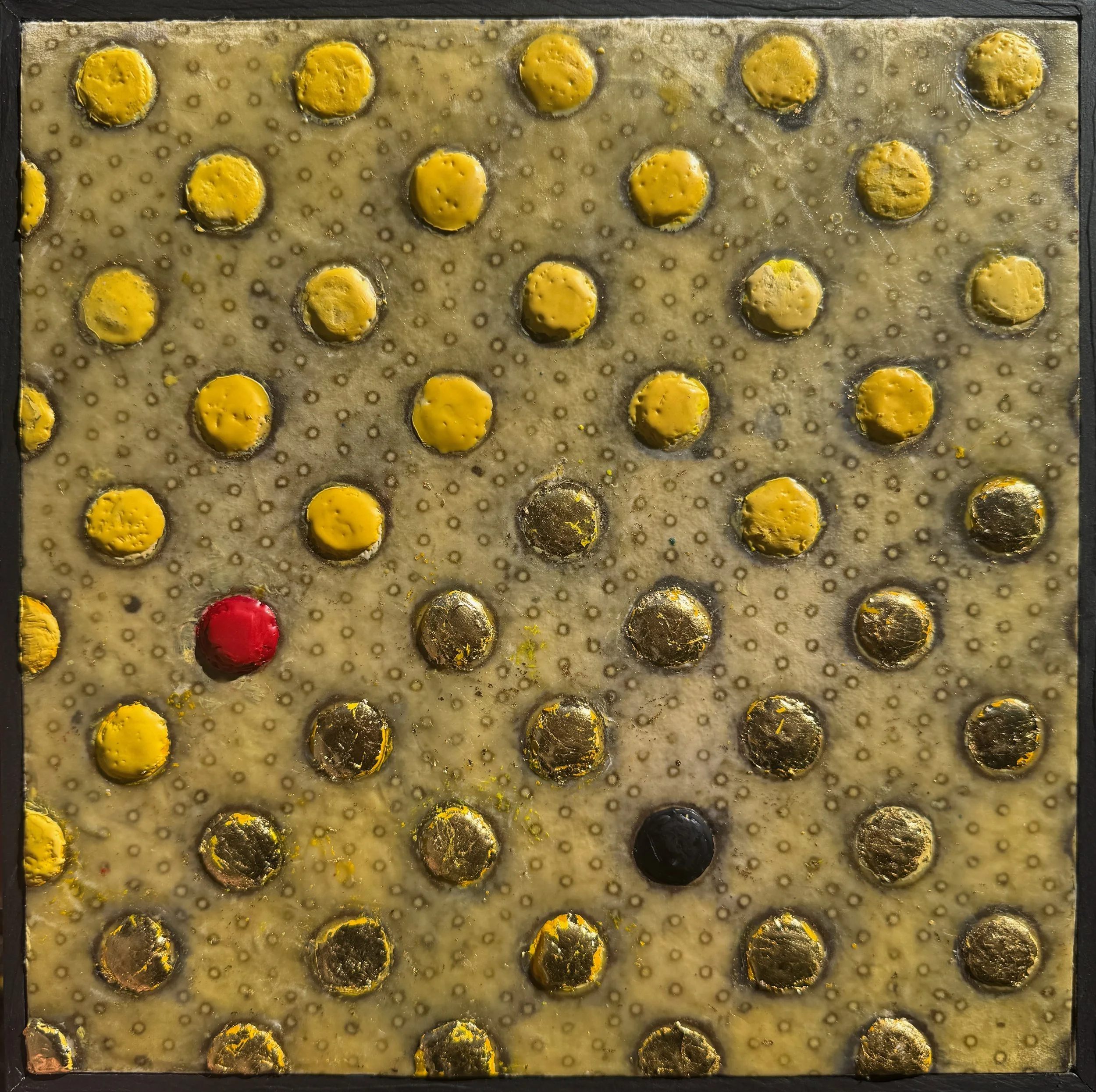 Pyramid in Subway Floor, 12.5" x 12.5" x 1.5"