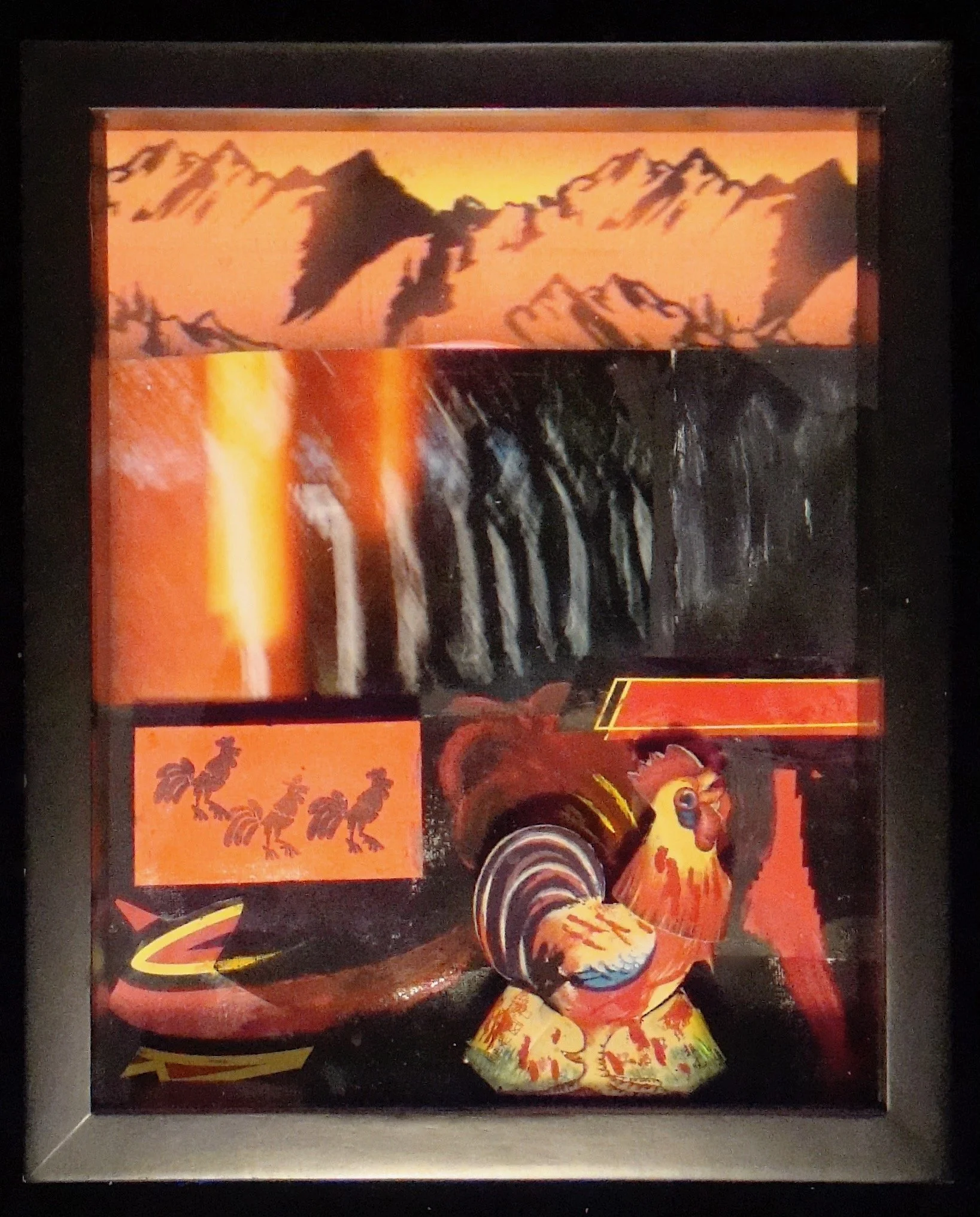 Rooster, 11" x 9" x 3"