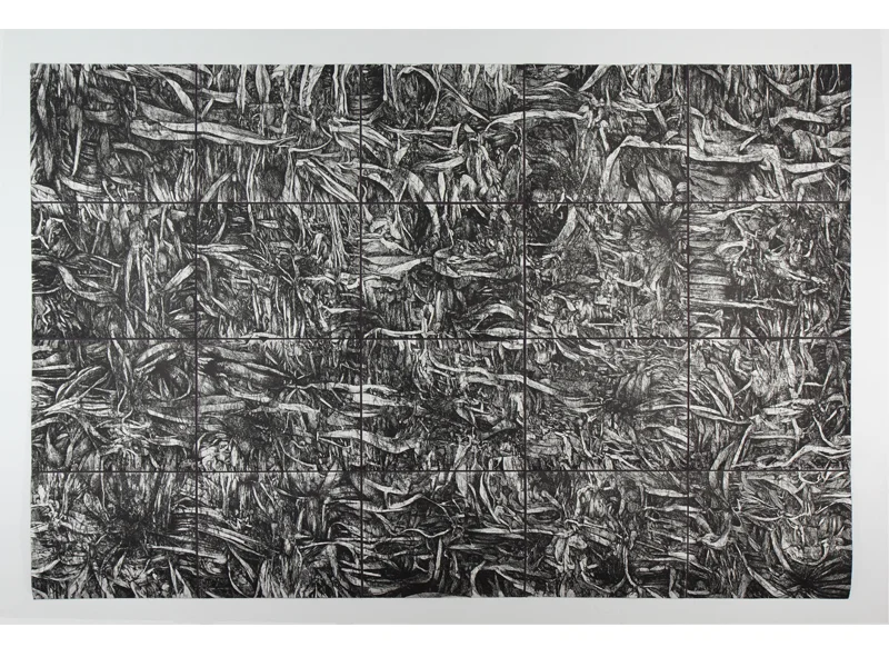 Plan #2 (Click to enlarge) Hard/soft ground and drypoint etching on copper plates • 220cm x 147cm • 2007