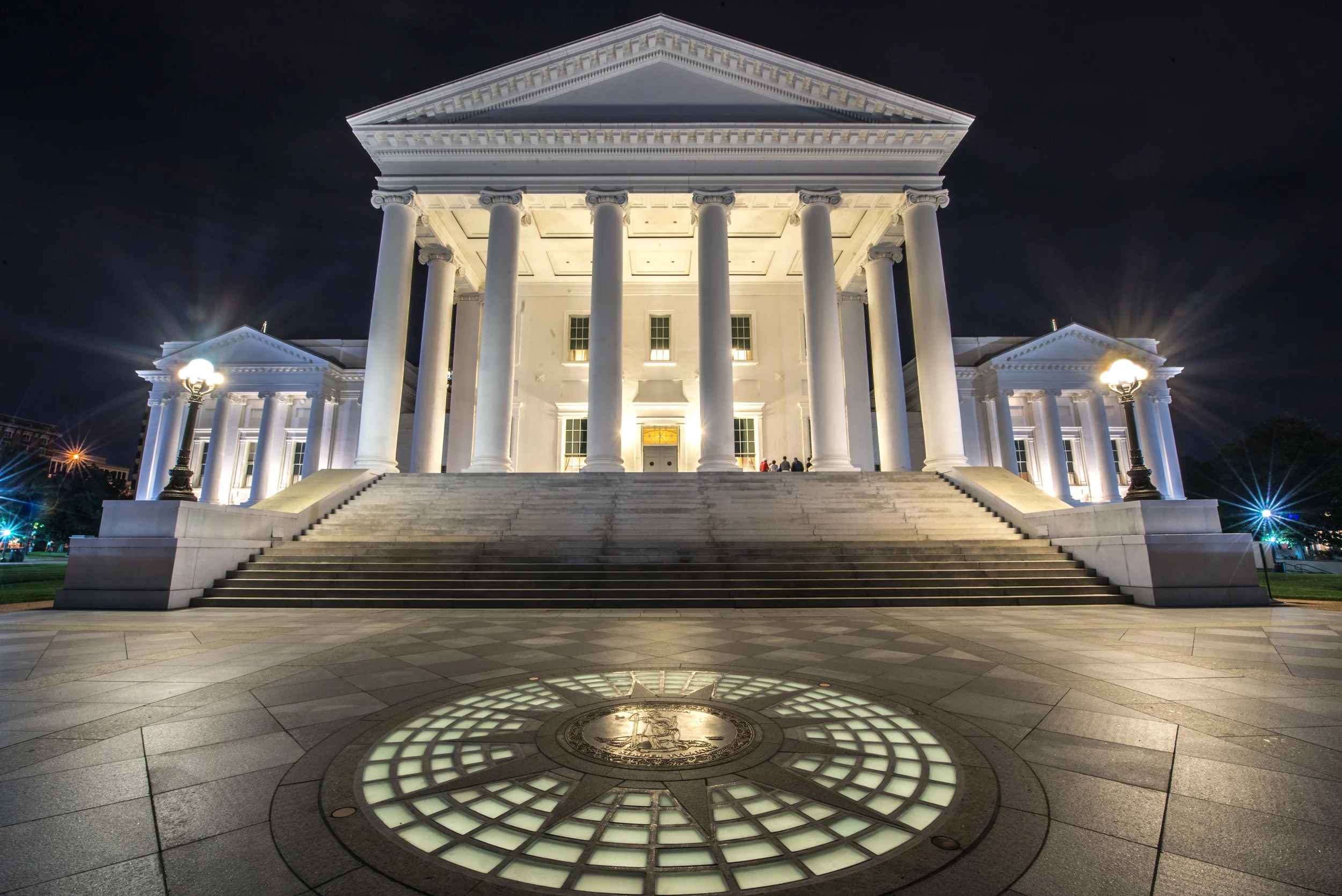 We had a decent sized group, but look like specs on the portico of this monumental edifice.