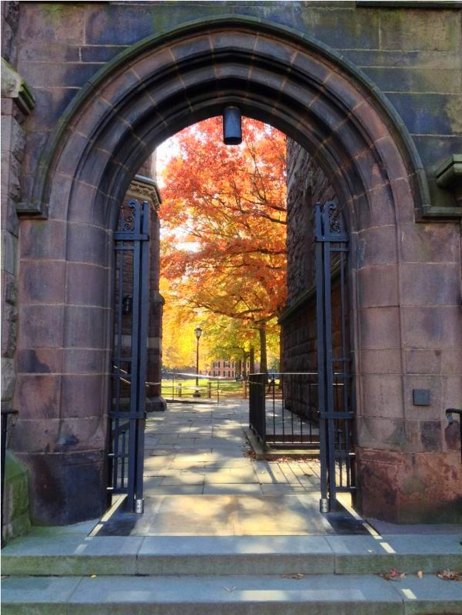 One of the college gates at Yale University, New Haven, CT. 