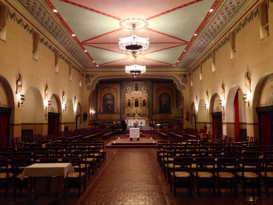 Inside Santa Clara Mission, in the middle of the SCU campus, where my brother and one if my cousins went to school.