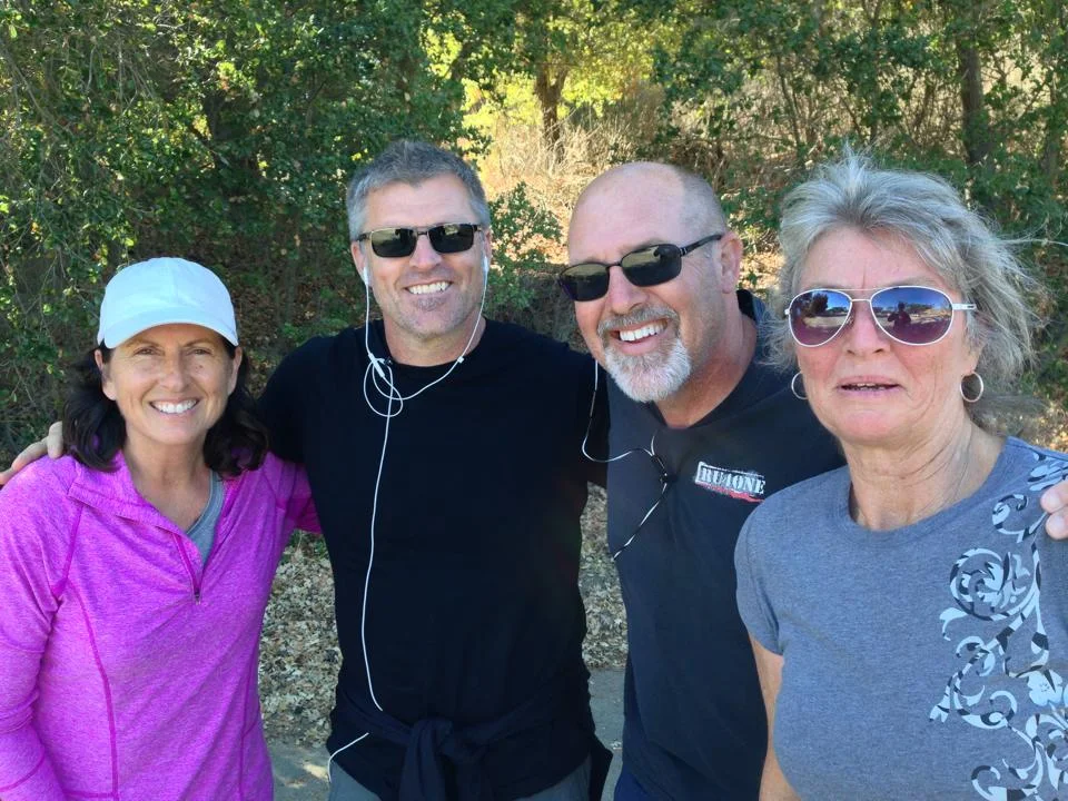 Our North County early- morning walkers, Debbie and Susan 