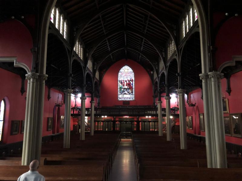The chapel at Rutgers... I've prayerwalked dozens of leading college campuses through the years, many on this prayerwalk. I try to never pass up the opportunity. (That's Clemmy's beautiful head)