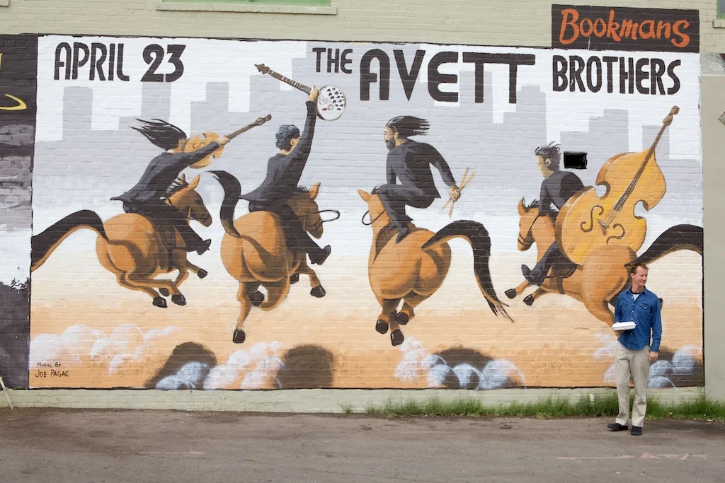 The Avett Brothers Mural by Joe Pagac - Tucson, AZ