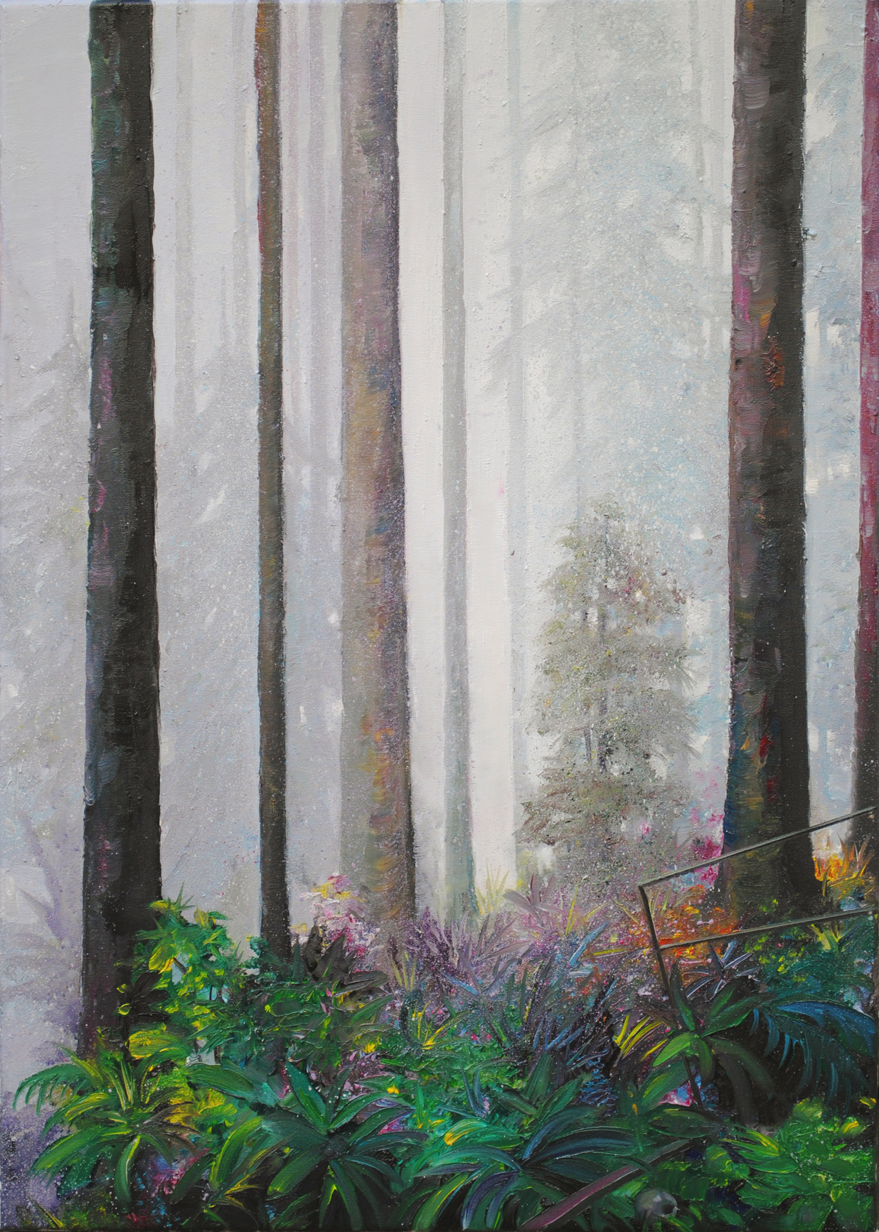 Jens Hausmann, Waldstück 3, Öl auf Leinwand, 70 x 50 cm, von 2011 Kaufinteresse