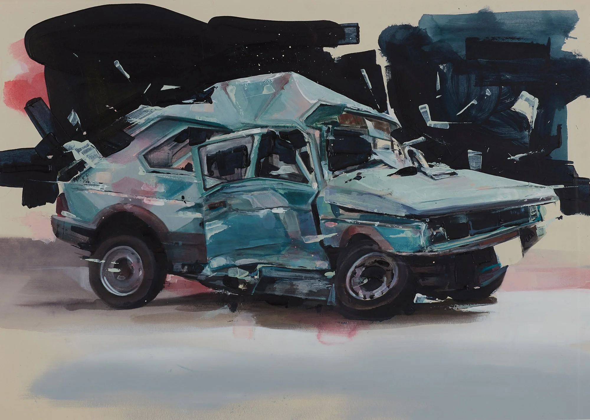 Kaputt 2017, 100 x 70 cm Acryl auf Karton 1.900 €