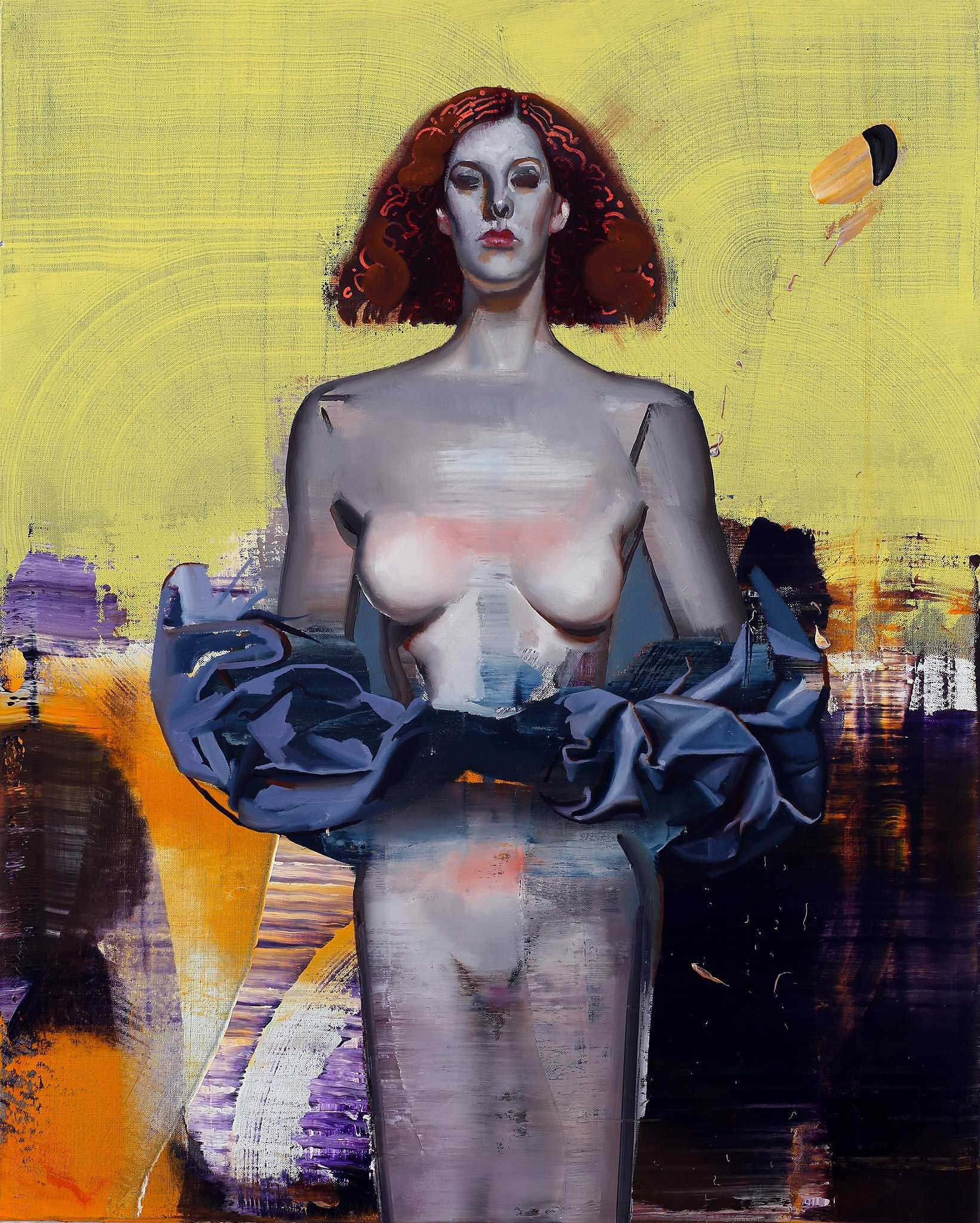 Statue, 100 × 80 cm, Oil and Acrylic on Canvas, 2020