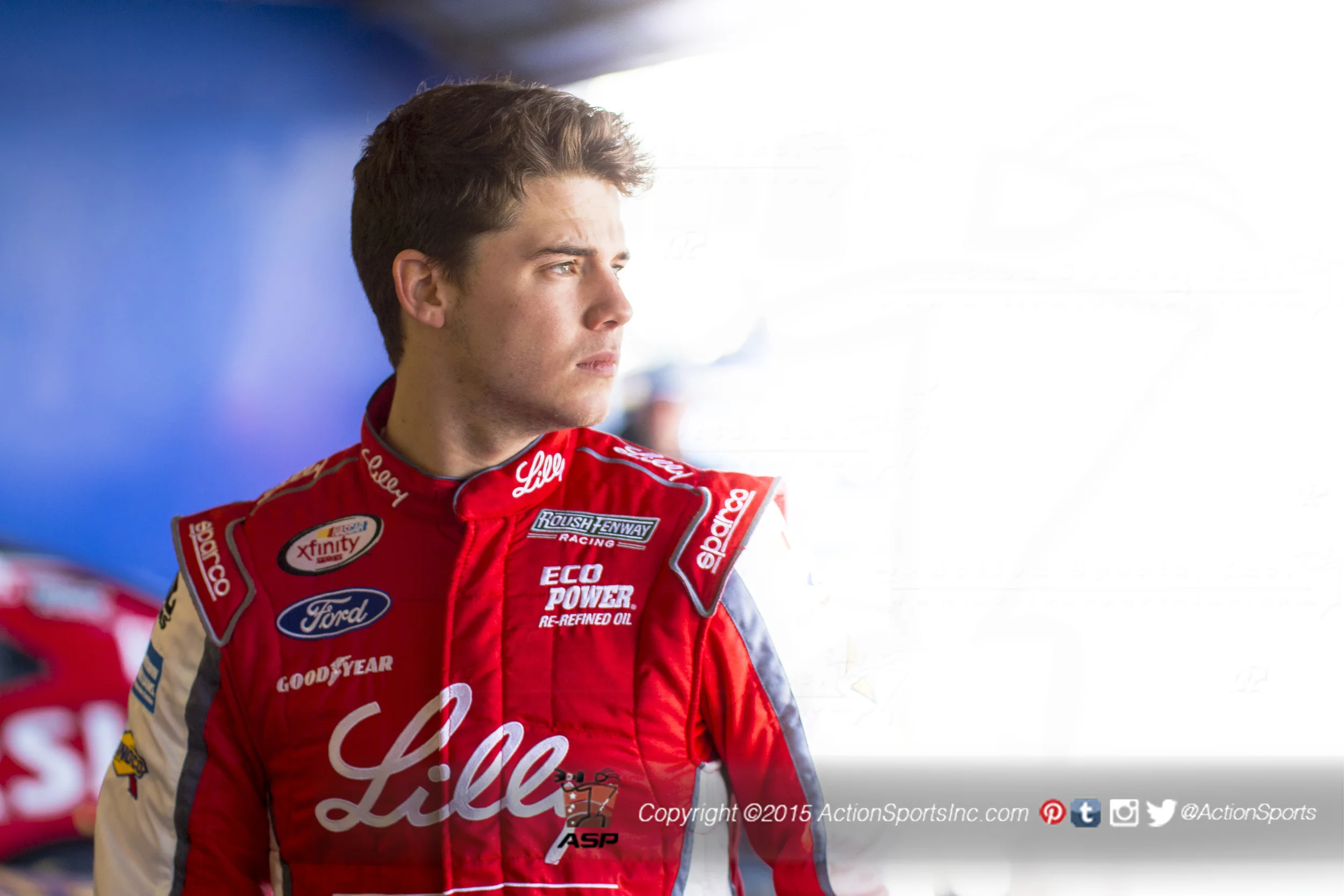 Ryan Reed driver of the #16 Xfinity Ford ADA Drive to Stop Diabetes presented by Lilly Diabetes prepares to test his race car
