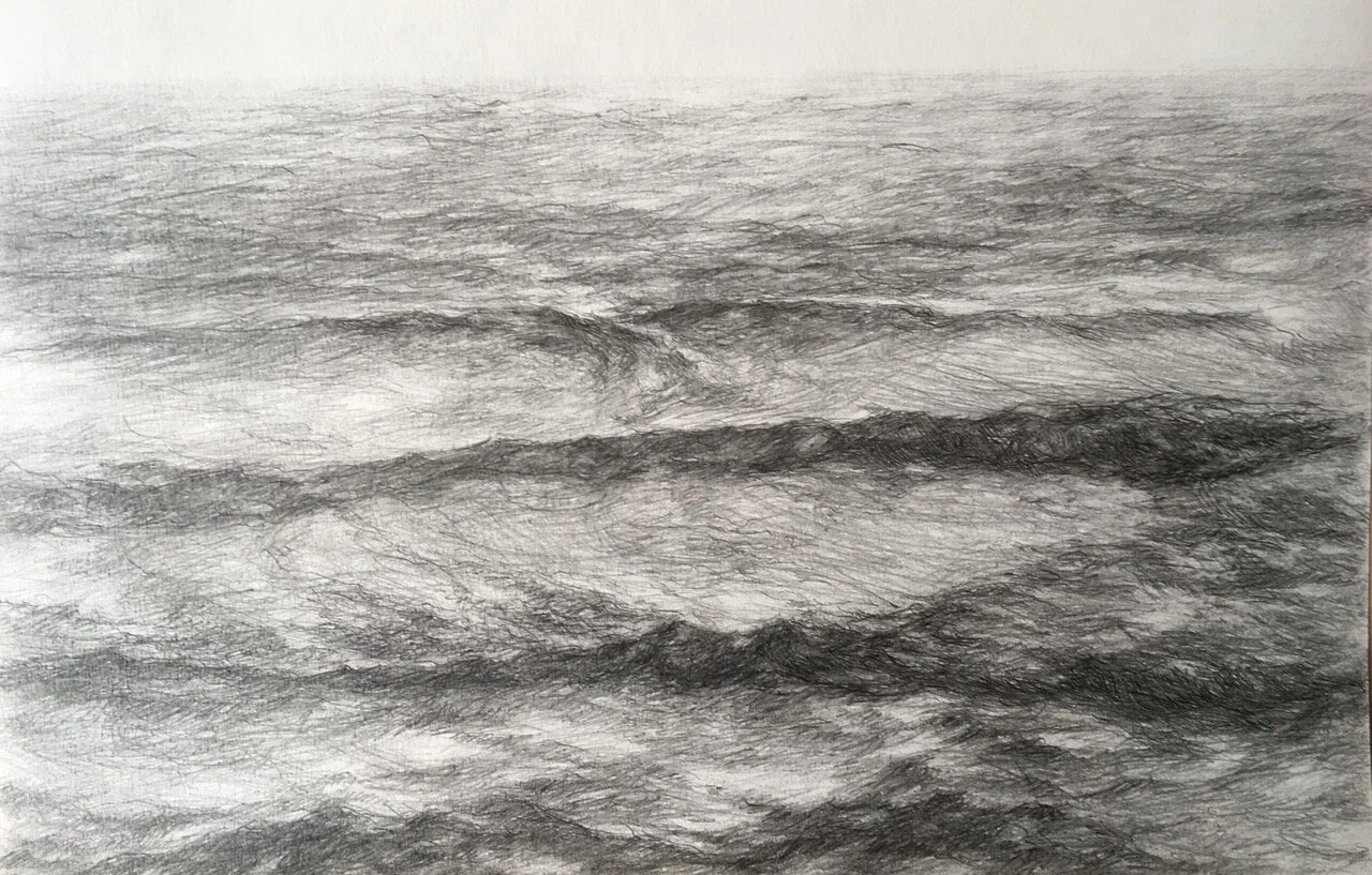   MEERESLANDSCHAFT No 1  · GRAPHIT AUF PAPIER · 2018  