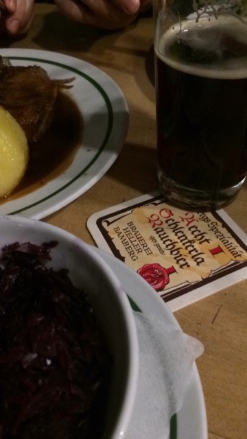 Triad: Beer, Blaukraut, Klöße (dumplings)