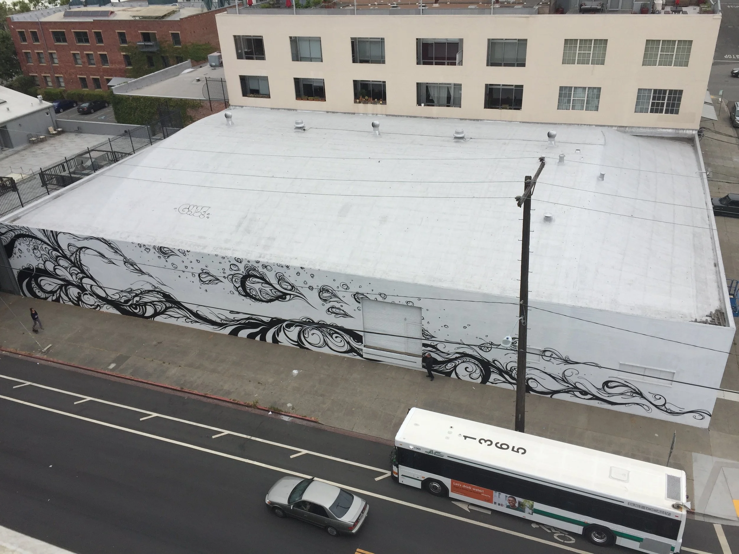 Bloc 15 - an event space located in Oakland at Jack London Square, end to end it stretches exactly one city block
