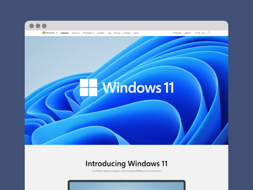 Windows 11 Site Redesign