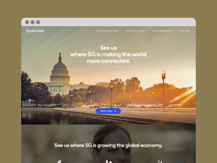 Qualcomm 5G Leadership Landing Page