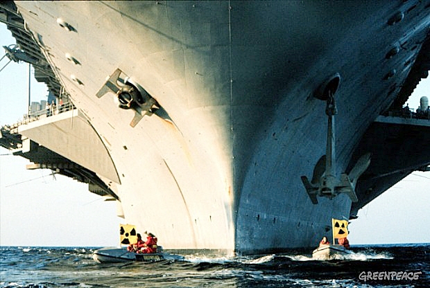 Nuclear free seas protest, Mediterranean.